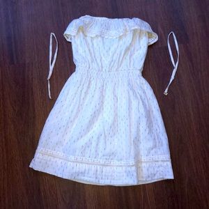 White and gold dress